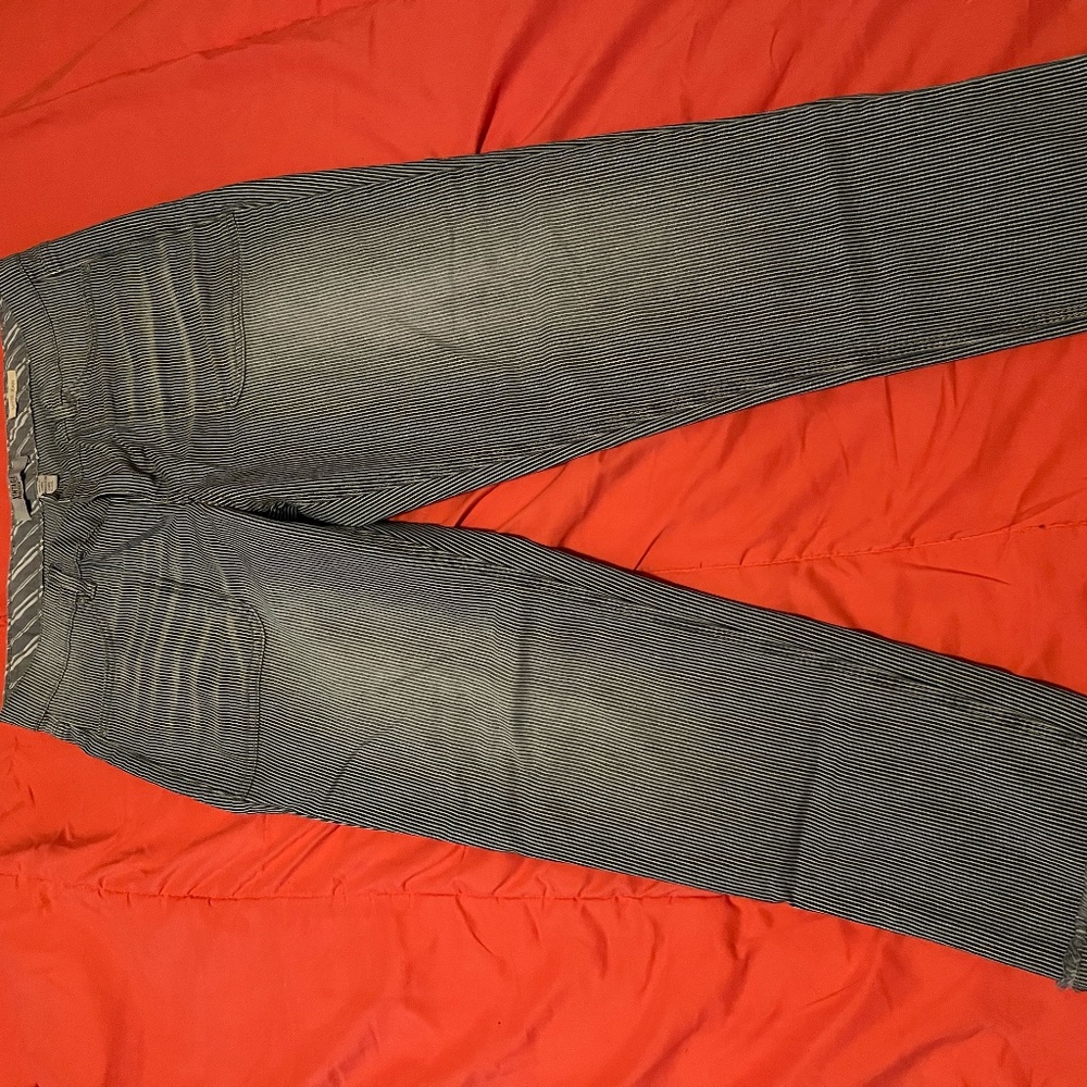 white stripe jeans